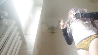 Pee and Farts very hard on the wc with Chantal Channel