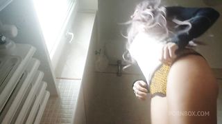 Pee and Farts very hard on the wc with Chantal Channel