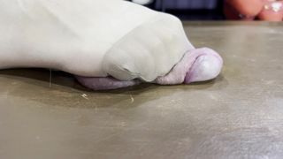 Close-up cock and balls fullweight trampling