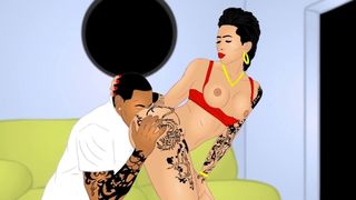 Big Ass bubble butt miss Bellz has hot apartment sex with a big black dick