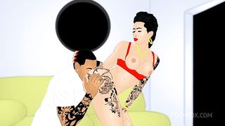 Big Ass bubble butt miss Bellz has hot apartment sex with a big black dick