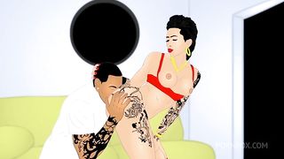 Big Ass bubble butt miss Bellz has hot apartment sex with a big black dick