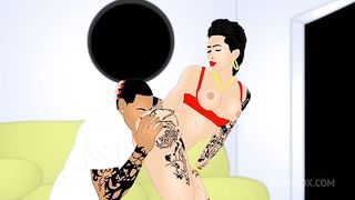 Big Ass bubble butt miss Bellz has hot apartment sex with a big black dick