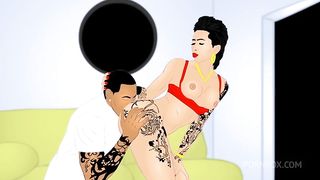 Big Ass bubble butt miss Bellz has hot apartment sex with a big black dick