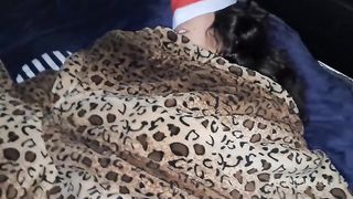 My sweet stepsister was waiting for her boyfriend after Christmas party but she drank a lot and I took good care of her... I hope she´s not pregnant