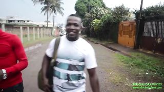 A fuck orgy during the end of the year celebrations in Cameroon with two sexy guys and a sexy pretty girl with a tight ass in gangbang, anal for the first time