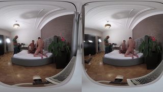 LADY GANG VR VIDEO PART ONE- “YES, TWO DICKS INSIDE ME!” BEHIND THE SCENES INTENSE DOUBLE VAGINAL (DV) THREESOME
