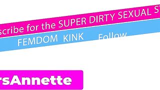 COLLECTION BRAINWASH PEGGING. GUY TASTES MISTRESS ANNETTE FOR THE FIRST TIME. HIS ANAL WILL BE DESTROYED. MONSTER DILDO DESTROYING ANAL.