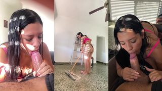 EMPLEADA DE LIMPIEZA ME LUSTRA LA VERGA