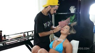 Behind the Scene from Brazilian sluts Sayuri Sakai and May Akemi fisting each other's ass before hot 5 on 2 with DP, Piss Drinking And brazilian milf Belinha Baracho hardcore 5 on 1 gangbang with DAP