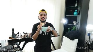 Behind the Scene from Brazilian sluts Sayuri Sakai and May Akemi fisting each other's ass before hot 5 on 2 with DP, Piss Drinking And brazilian milf Belinha Baracho hardcore 5 on 1 gangbang with DAP