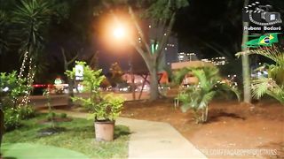 Black woman in a crazy night in Sao Paulo
