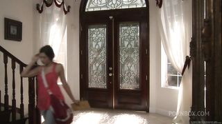 Cheerleader Chloe Lynn gets wild with Cassie Laine at the Cheer Squad Sleepover