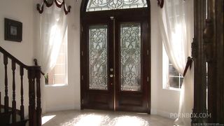 Cheerleader Chloe Lynn gets wild with Cassie Laine at the Cheer Squad Sleepover