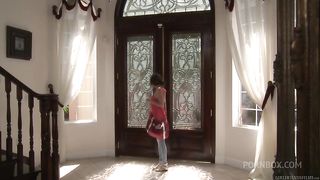 Cheerleader Chloe Lynn gets wild with Cassie Laine at the Cheer Squad Sleepover