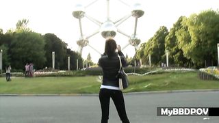 Hardcore Interracial Anal Pounding in POV for Abbie Cat with a hot anal creampie