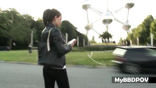 Hardcore Interracial Anal Pounding in POV for Abbie Cat with a hot anal creampie