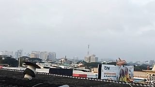 While I'm going to wash my clothes on the roof, my uncle is waiting for me to fuck