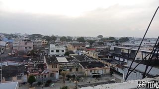 While I'm going to wash my clothes on the roof, my uncle is waiting for me to fuck
