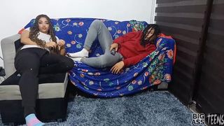 I watch a movie with my niece and we end up fucking on the sofa