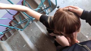 MY NEIGHBOR WANTS SEX, FUCKED HER DOGGY STYLE ON THE DRIVEWAY AND CUM IN HER MOUTH