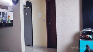 I went to take a shower and was surprised by my brother-in-law who went to the bathroom with his hard cock.