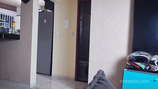 I went to take a shower and was surprised by my brother-in-law who went to the bathroom with his hard cock.