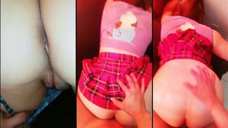 COGIENDO A JOVEN MILF MEXICANA CULONA BIG BUTT BIG ASS LATINA EN MINI FALDA FOLLANDO SE LA COGEN EN EL SOFA DE SU CASA LE HACEN LA TANGA A UN LADO