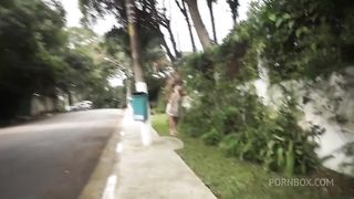 Hellen enjoying the outside being stop for something more desirable and dirtier