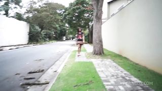 Dark beauty skin Kealy breaking her ass with finger and masturbating deeply