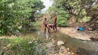 THREESOME BY THE RIVERSIDE