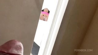 I got out of the shower and saw her masturbating through the doorway, and I got a hard-on.