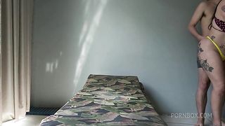 levando pica na sauna