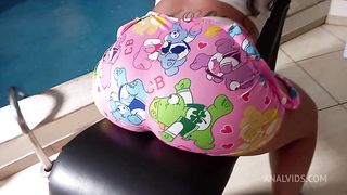Little girl with huge ass has her game interrupted for a beautiful anal lysing