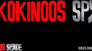 MASKED TINA BEING ANAL AND VAGINAL USED AT KOKINOOS SPACE