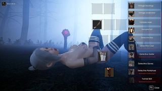 THE CUTIE INHALED AN APHRODISIAC AND BEGAN TO JERK OFF HER PUSSY IN FRONT OF THE MONSTER