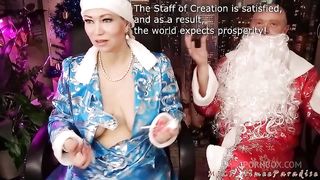 Hot ritual fucking of Santa and Santa's girl in the name of saving the world ))