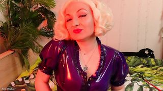 Strap-on Fuck - you are in chastity cage - Lick my sweat and squirt! (Arya Grander) Humiliation POV