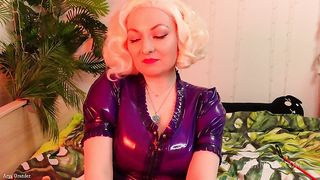 Strap-on Fuck - you are in chastity cage - Lick my sweat and squirt! (Arya Grander) Humiliation POV