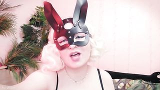 Jerk Off Instructions JOI wearing rabbit mask (Arya Grander) dirty talk POV
