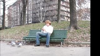 Redhead, skinny trans enjoy time with his boy on his room, so real