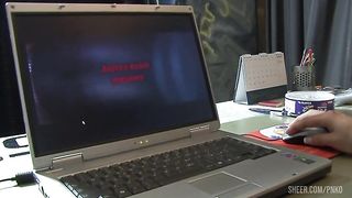 Jennyfer watching porn and felt to sleep, but the dream of fucking this young boy feels real