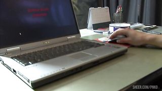 Jennyfer watching porn and felt to sleep, but the dream of fucking this young boy feels real