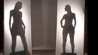 Cover in the shadow two trans meet each other and start to have sex
