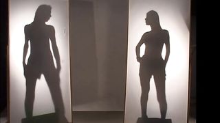 Cover in the shadow two trans meet each other and start to have sex