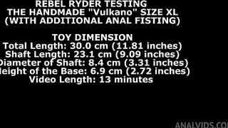 Rebel Rhyder Testing The Handmade Vulkano Size XL (With Additional Anal Fisting) TWT293