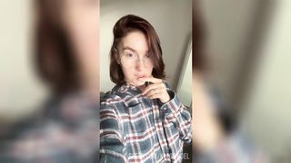 Your girlfriend with glasses fingering her wet pussy