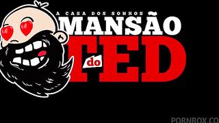 Ted broxou e sentando na vara do roludo levei uma gozada no cu