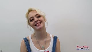 SLIM BLONDE COED CUTIE ANNIE ARCHER GETS HER PINK TIGHT PUSSY FUCKED!