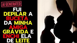 FUI AJUDAR A MINHA COLEGA DE QUARTO GRAVIDA A DEPILAR A BUCETA E ACABEI COMENDO ELA...